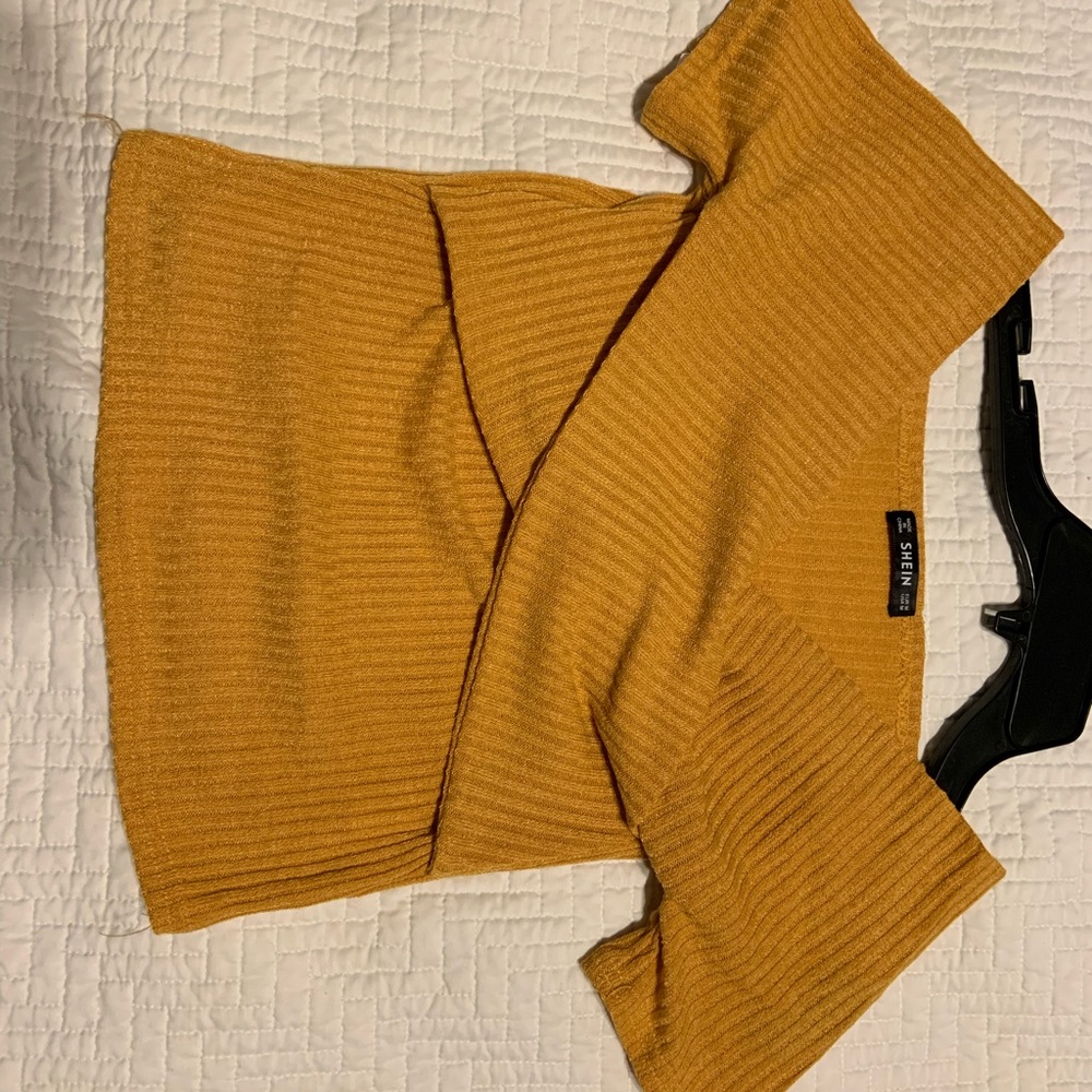 Off the shoulder knit top